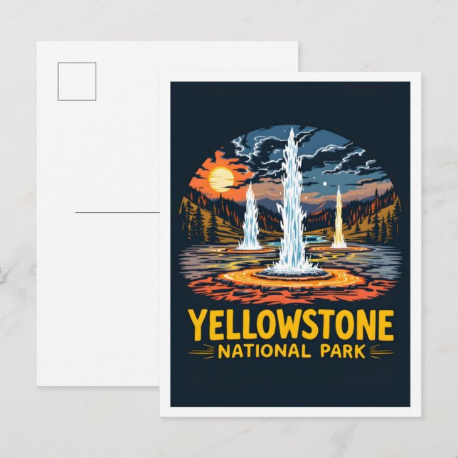 Yellowstone Nationalpark Vereinte Staaten Postkarte (Vorne/Hinten)