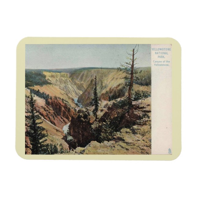 Yellowstone-Nationalpark, Vintag Magnet (Horizontal)