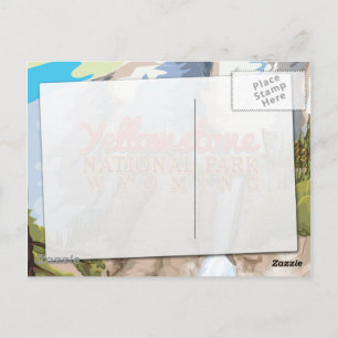Yellowstone Nationalpark Vintage Poster Postkarte