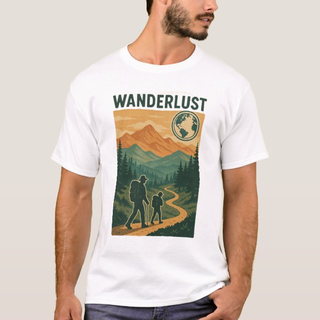 Yellowstone Nationalpark - Wanderlust Wandern T-Shirt (Vorderseite)