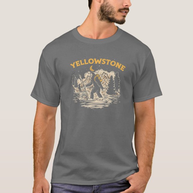 Yellowstone Nationalpark Wandern Bigfoot T-Shirt (Vorderseite)