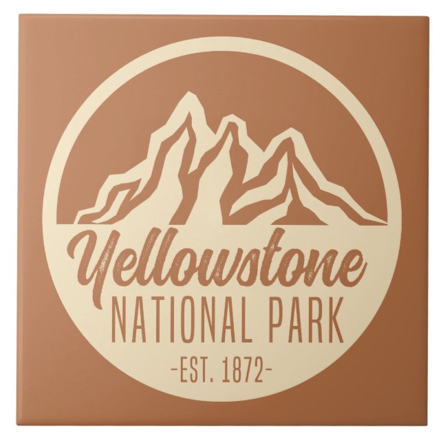 Yellowstone Nationalpark Wandern Camping Fliese (Vorderseite)