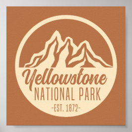 Yellowstone Nationalpark Wandern Camping Poster