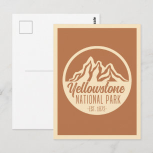 Yellowstone Nationalpark Wandern Camping Postkarte
