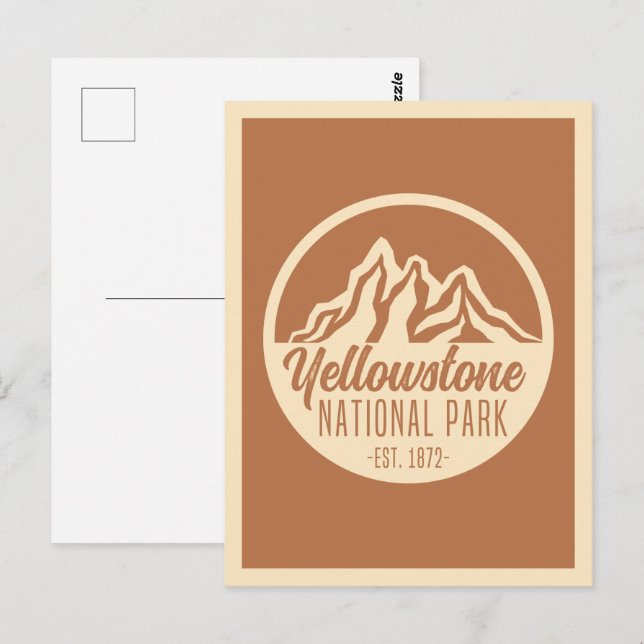 Yellowstone Nationalpark Wandern Camping Postkarte (Vorne/Hinten)