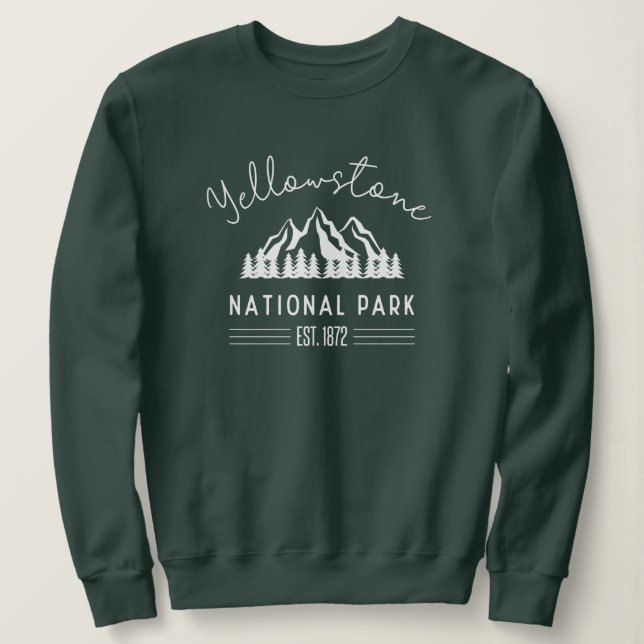 Yellowstone Nationalpark Wandern Camping Sweatshirt (Design vorne)