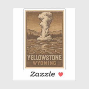 Yellowstone Nationalpark Waterproof Vinyl Sticker
