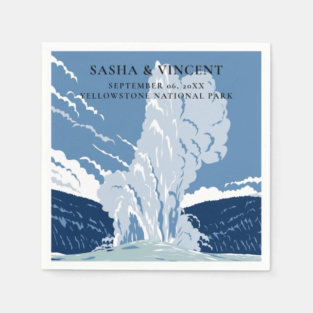 Yellowstone Nationalpark Wedding Serviette (Vorderseite)