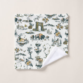 Yellowstone Nationalpark Wildlife Patches Waschlappen