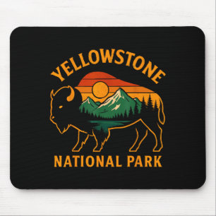 Yellowstone-Nationalpark Wyoming Büffel Bison St Mousepad