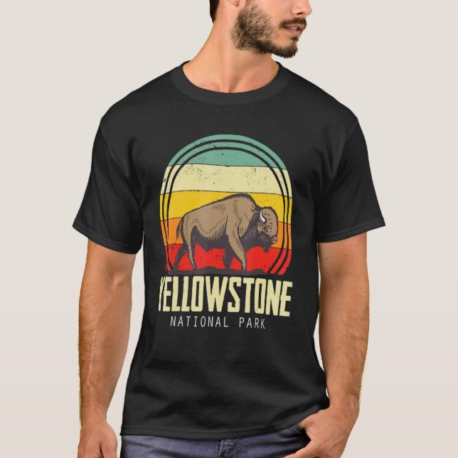Yellowstone Nationalpark Wyoming Camping Nature H T-Shirt (Vorderseite)