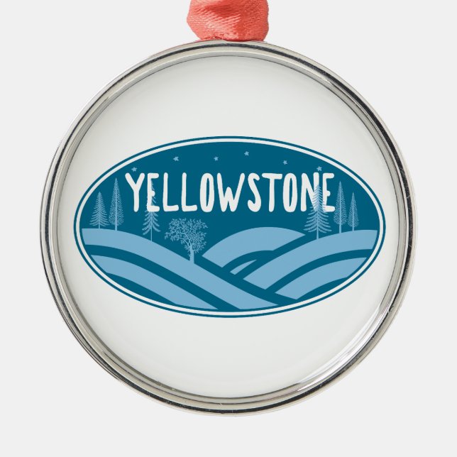 Yellowstone Nationalpark Wyoming Montana Außenbere Ornament Aus Metall (Vorne)