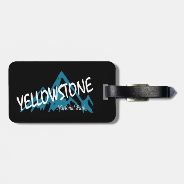 Yellowstone Nationalpark Wyoming Montana Gepäckanhänger (Rückseite horizontal)