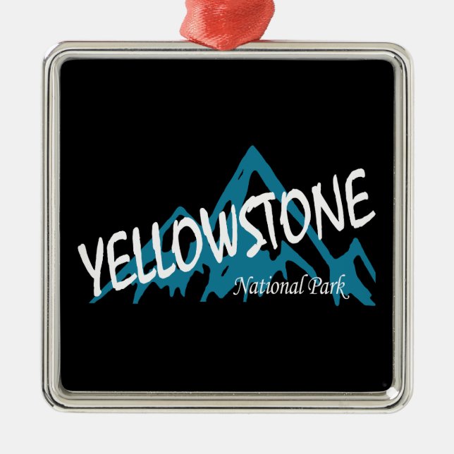 Yellowstone Nationalpark Wyoming Montana Ornament Aus Metall (Vorne)
