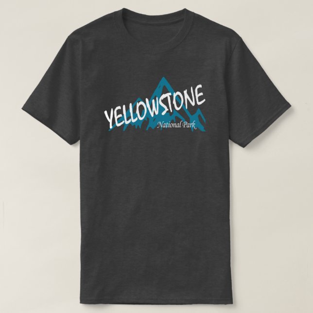 Yellowstone Nationalpark Wyoming Montana T-Shirt (Design vorne)