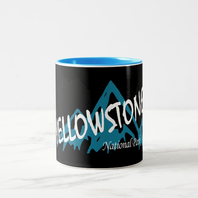 Yellowstone Nationalpark Wyoming Montana Zweifarbige Tasse (Mittel)