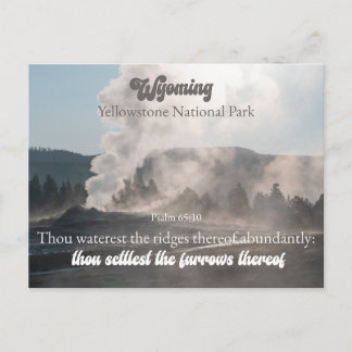 Yellowstone-Nationalpark Wyoming Psalm 65:10 Feiertagspostkarte
