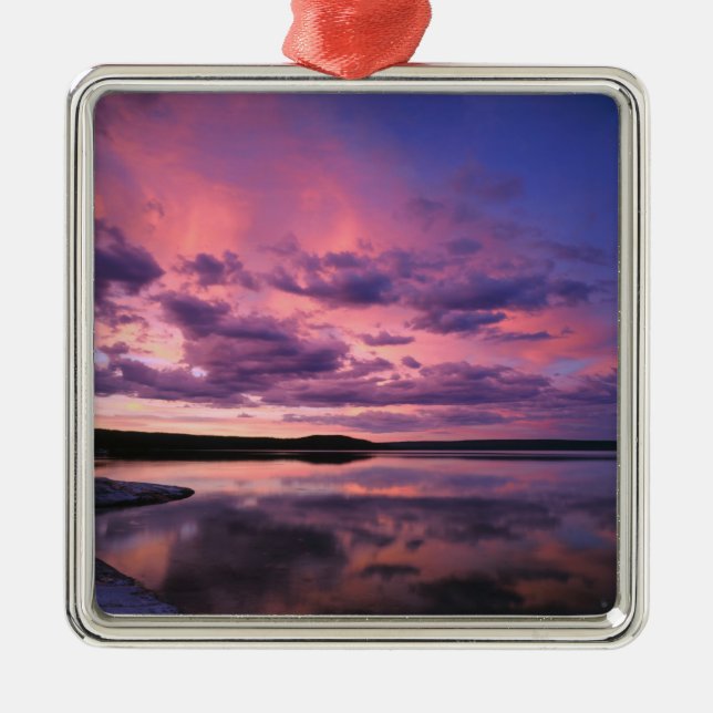 Yellowstone Nationalpark, Wyoming. USA. Silbernes Ornament (Vorne)