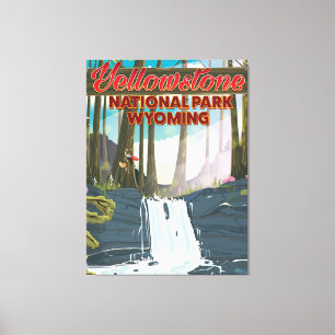 Yellowstone Nationalpark, Wyomoming Reiseplakat Leinwanddruck