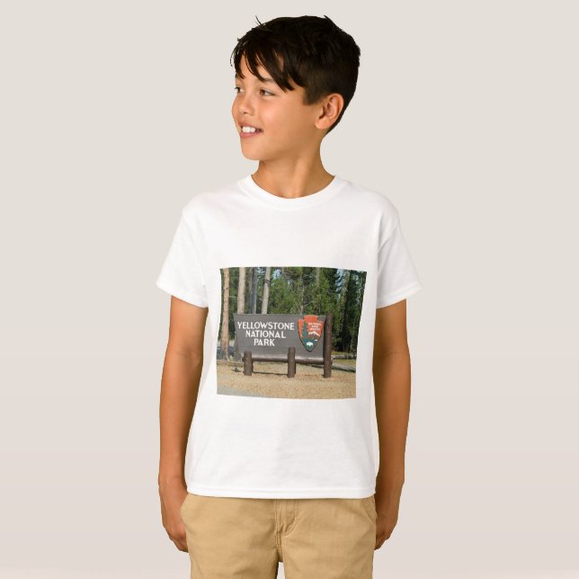 Yellowstone Nationalpark, Zeichen, Wyoming, US T-Shirt (Vorne ganz)