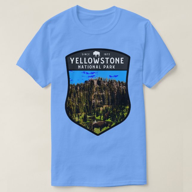 Yellowstone NationalparkBison TShirt (Design vorne)
