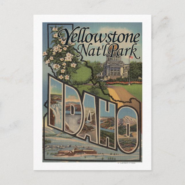 Yellowstone Nat'l Park, Idaho Postkarte (Vorderseite)