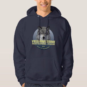 Yellowstone NP (grauer Wolf) 2 GEWICHT Hoodie