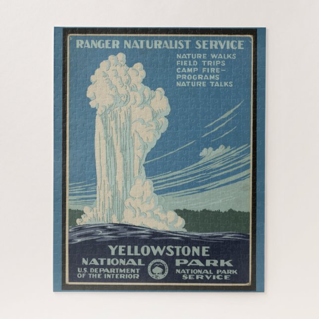 Yellowstone Old Faithity Park Vintage Poster (Vertikal)