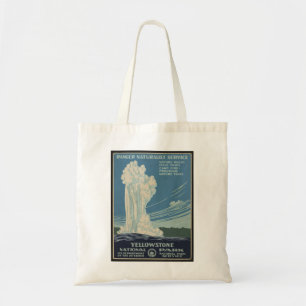 Yellowstone Old Faithity Park Vintage Poster Tragetasche