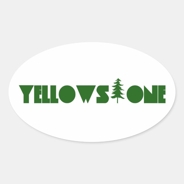 Yellowstone Ovaler Aufkleber (Vorderseite)