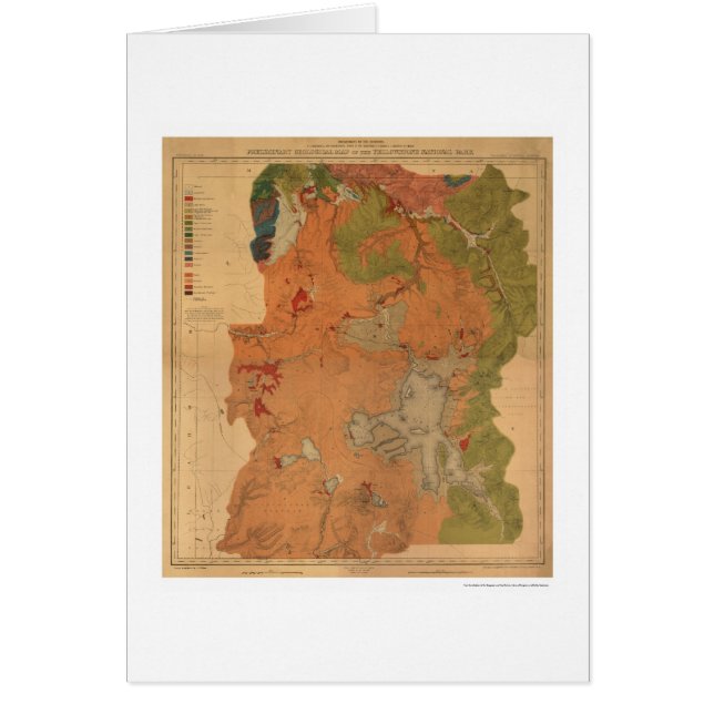 Yellowstone-Park-Karte 1878 (Vorne)