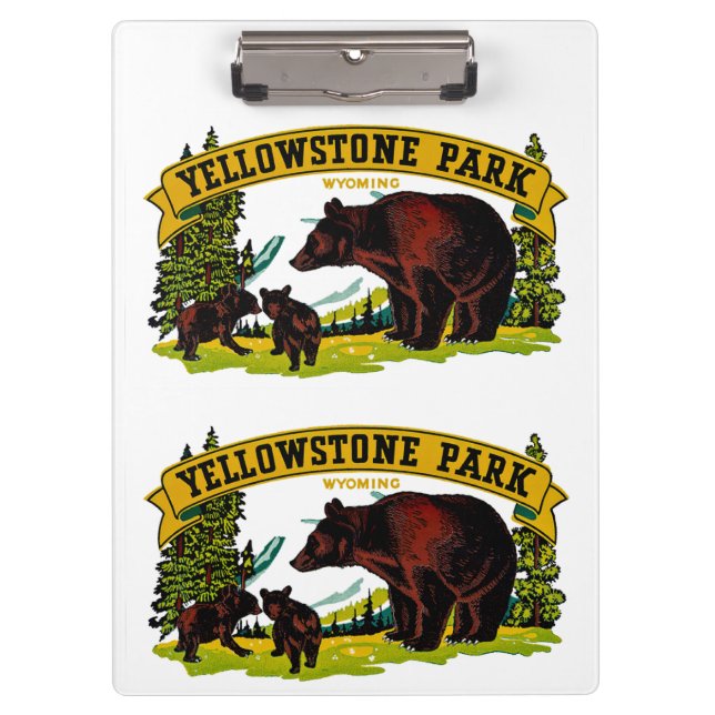Yellowstone Park Klemmbrett (Vorderseite)