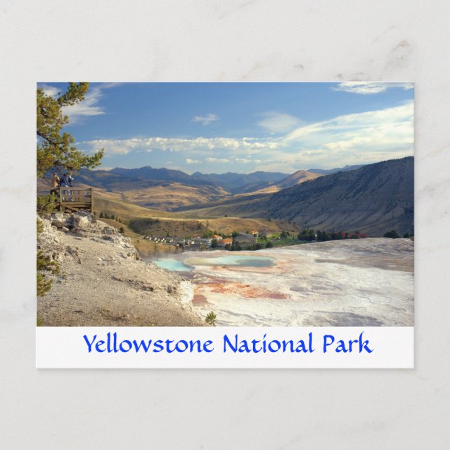 Yellowstone Park Mammov Hot Springs Post Card Postkarte (Vorderseite)