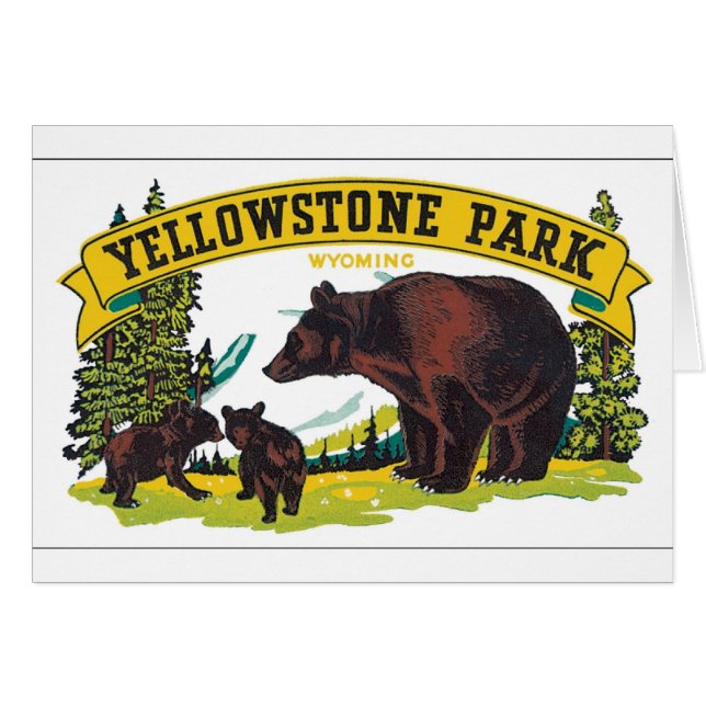 Yellowstone Park, Wyoming (Vorderseite (Horizontal))