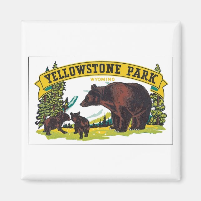 Yellowstone Park, Wyoming Magnet (Vorne)