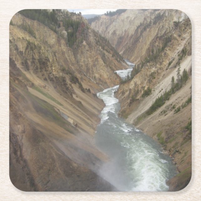 Yellowstone River Rechteckiger Pappuntersetzer (Vorderseite)