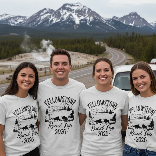 Yellowstone Road Trip 2026 Family Vacation Shirt (Yellowstone Road Trip 20256 Family Vacation Shirt)