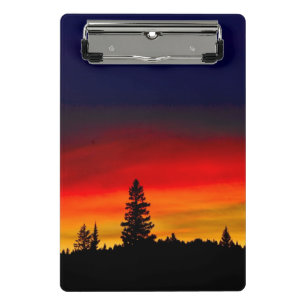 Yellowstone-Sonnenuntergang Mini Klemmbrett