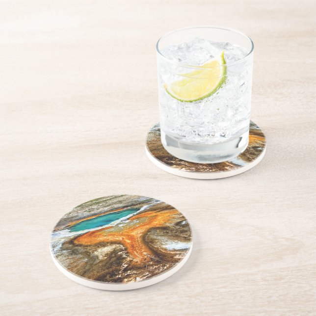 Yellowstone-Thermalpool Getränkeuntersetzer (Seite)