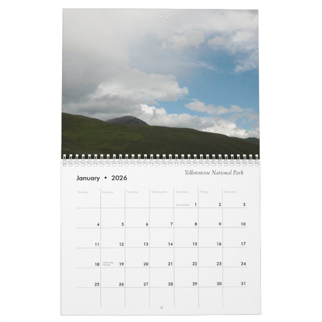 Yellowstone und Beyond Calendar 2021 Kalender (Jan 2026)