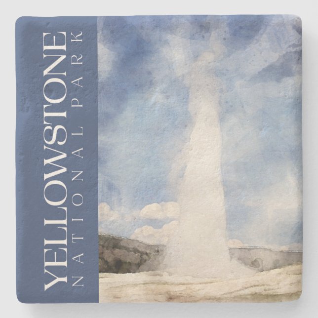 Yellowstone Untersetzer, Nationalpark Stone Unters Steinuntersetzer (Vorderseite)