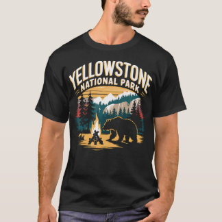 Yellowstone US-Nationalpark Wolf Bison Bär T-Shirt