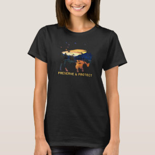Yellowstone Wandern im Freien Nationalpark Bison N T-Shirt