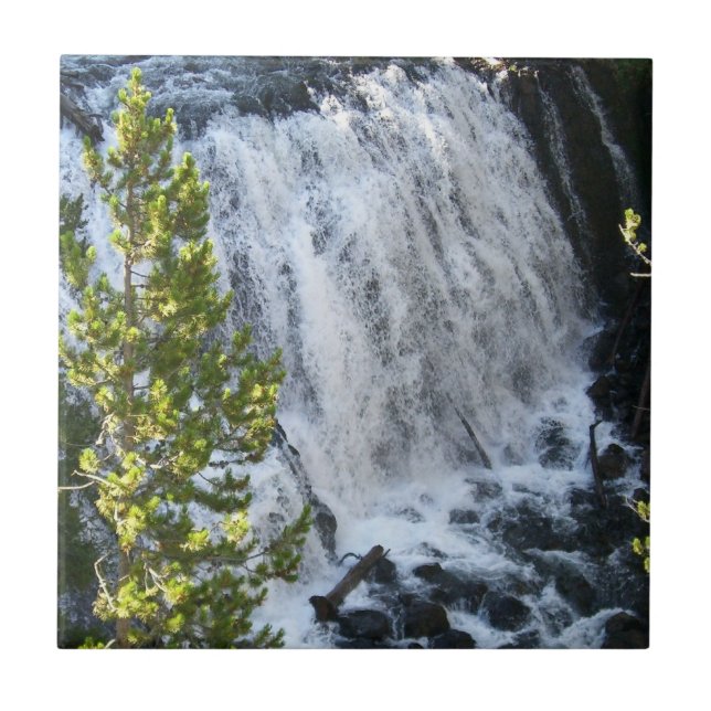 Yellowstone Wasserfall Fliese (Vorderseite)