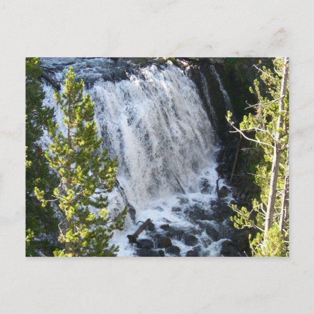 Yellowstone Wasserfall Postkarte (Vorderseite)