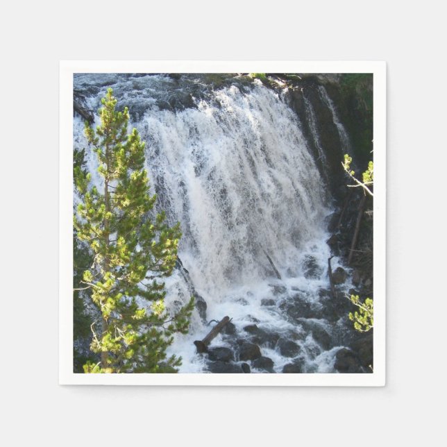 Yellowstone Wasserfall Serviette (Vorderseite)