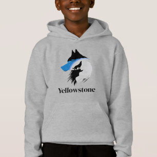 Yellowstone Wolf, Junge mit Top Hooded Sweatshirt