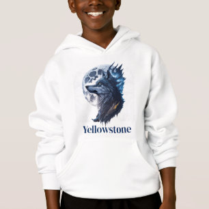 Yellowstone Wolf, Junge mit Top Hooded Sweatshirt