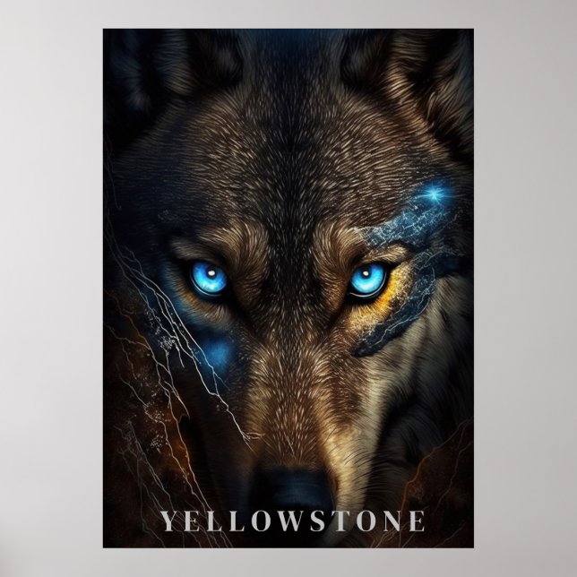Yellowstone Wolf Poster Art (Vorne)