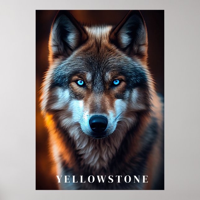 Yellowstone Wolf Poster Art (Vorne)